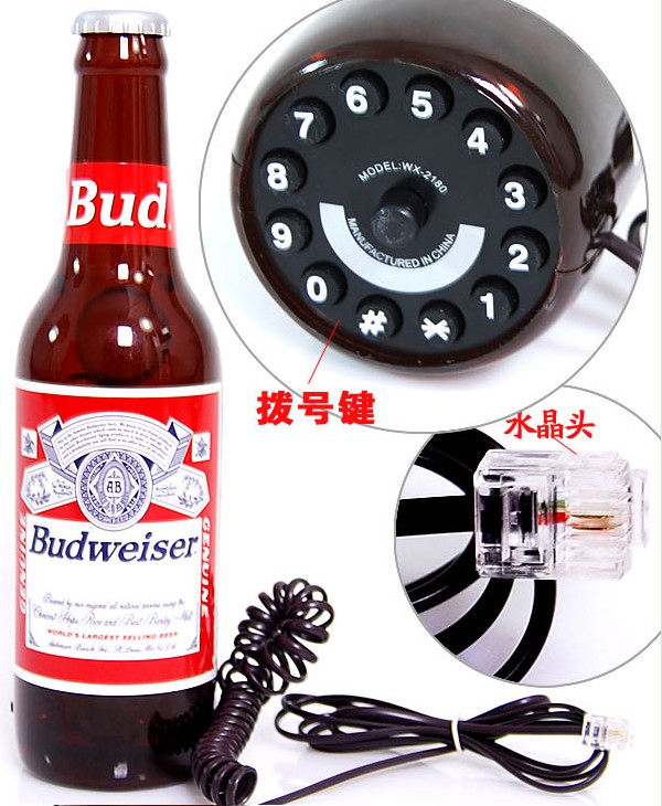 м ȭ    ȭ ȭ  ȭ   /Fashion personalized beer bottle phone telephone beer telephone budweiser beer